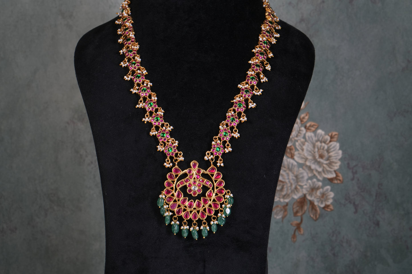 Kundan Pendant Necklace( 4-9203)(K)