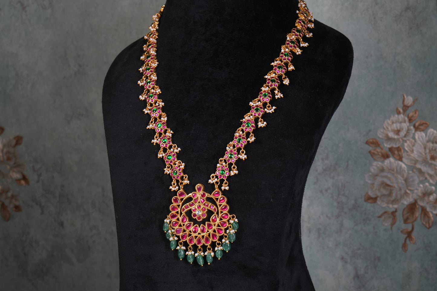 Kundan Pendant Necklace( 4-9203)(K)
