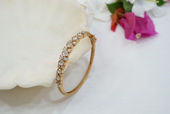 White stone polki bangle (3-386)(B)(Size 2’4)