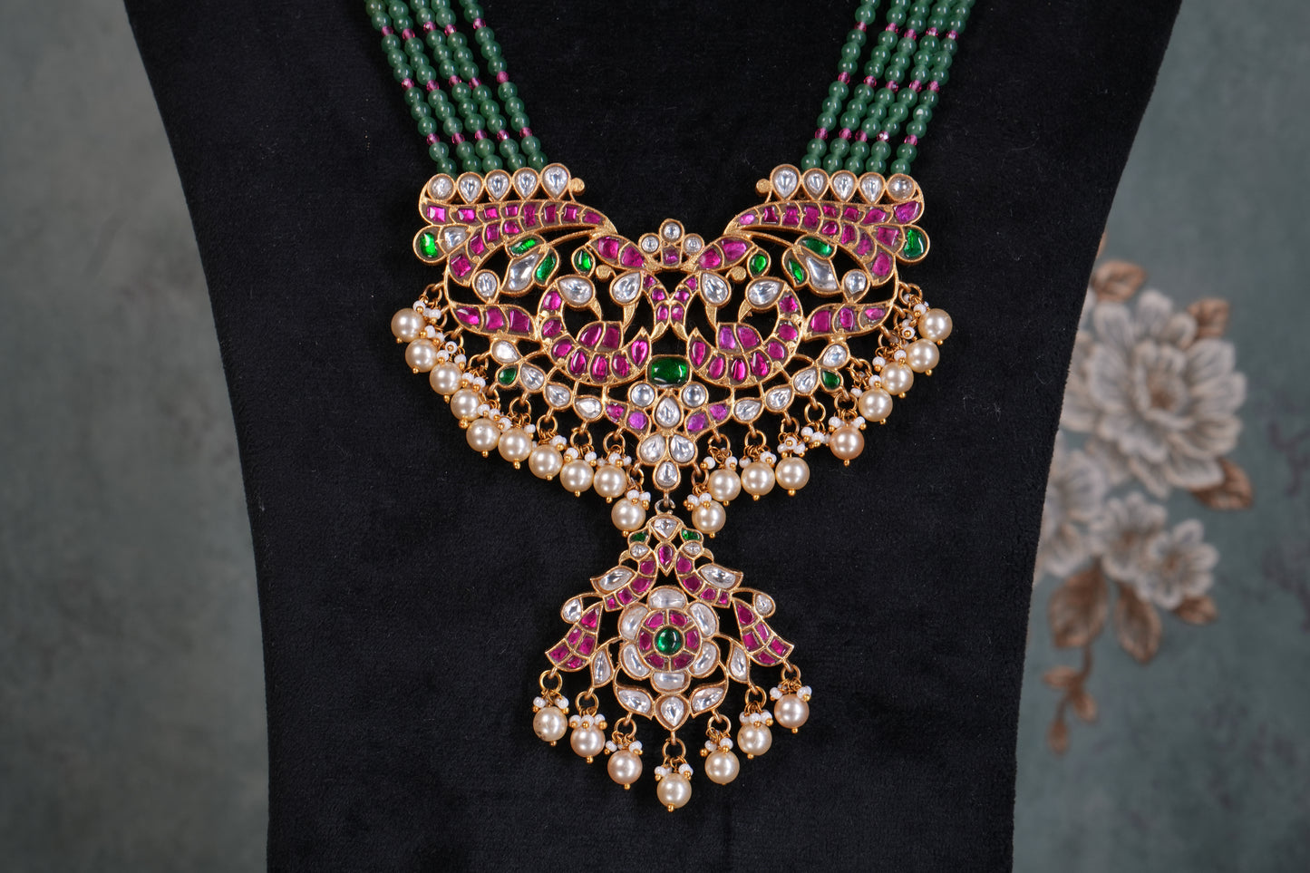 Kundan Pendant Necklace( 4-9202)(K)