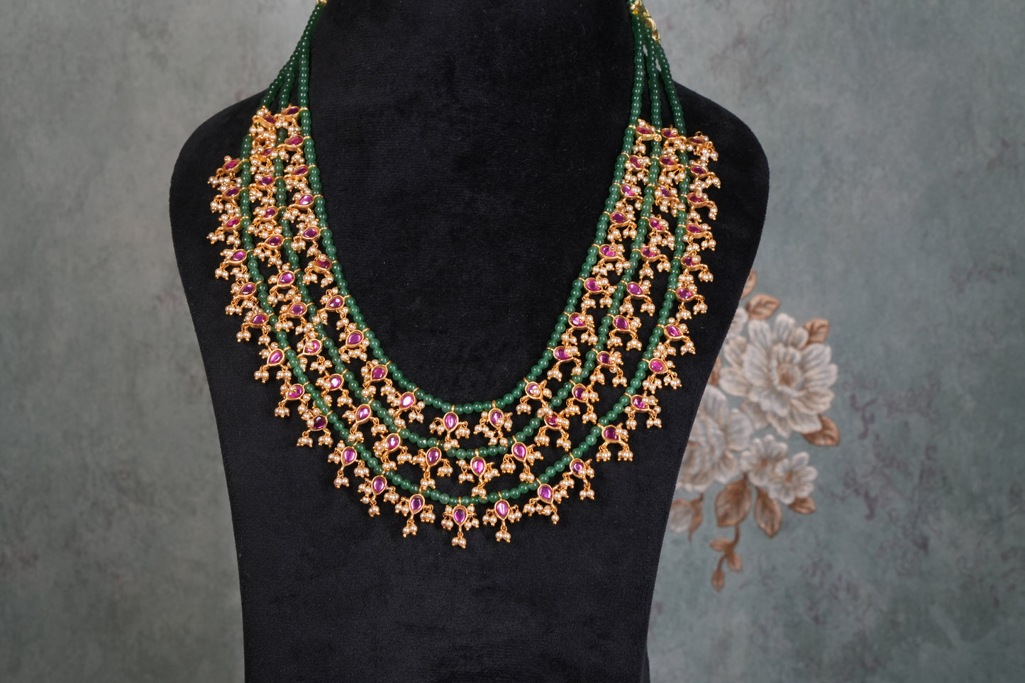 Kundan Necklace( 4-9199)(K) - JEWELSTYLE
