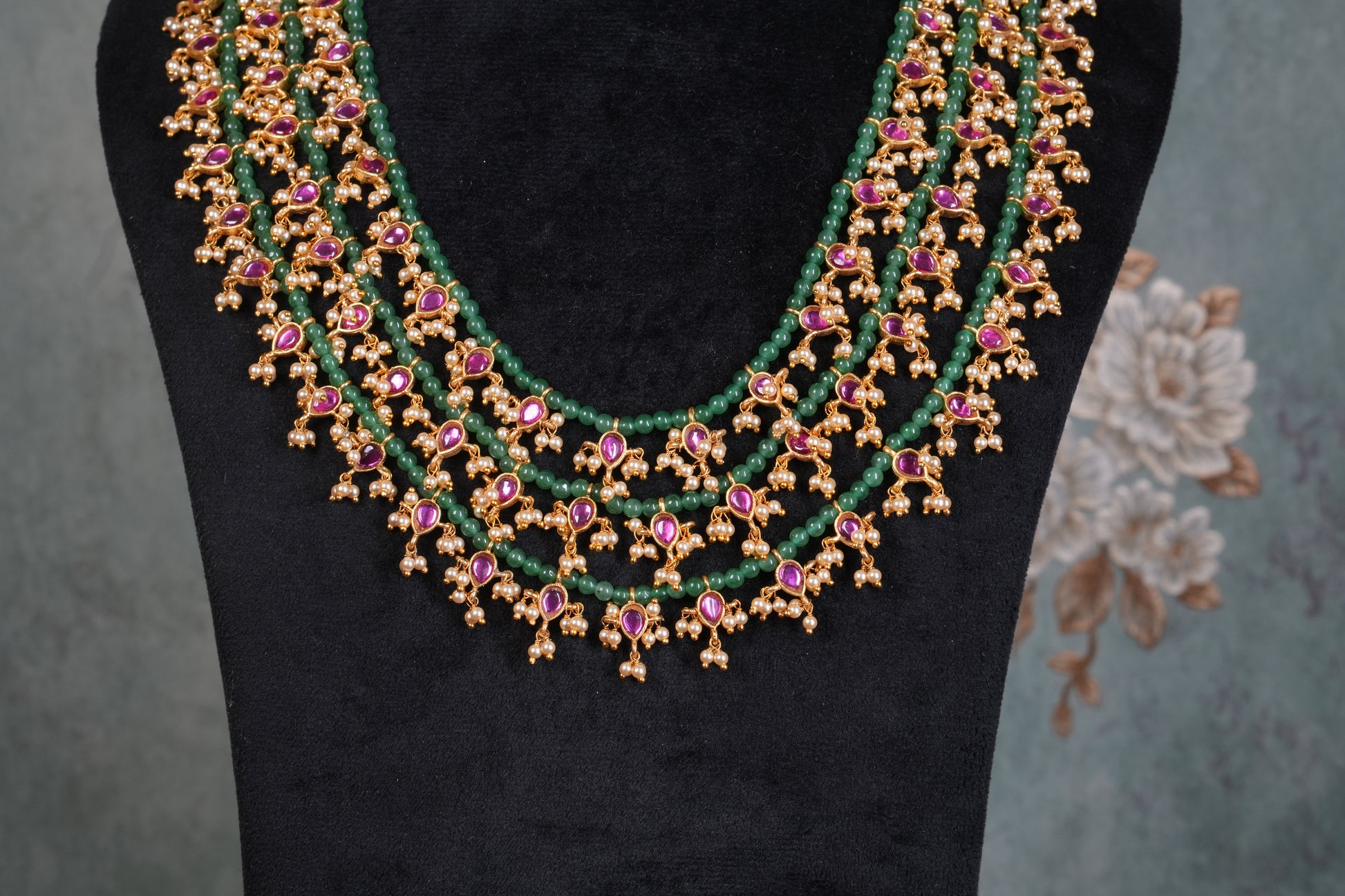 Kundan Necklace( 4-9199)(K) - JEWELSTYLE