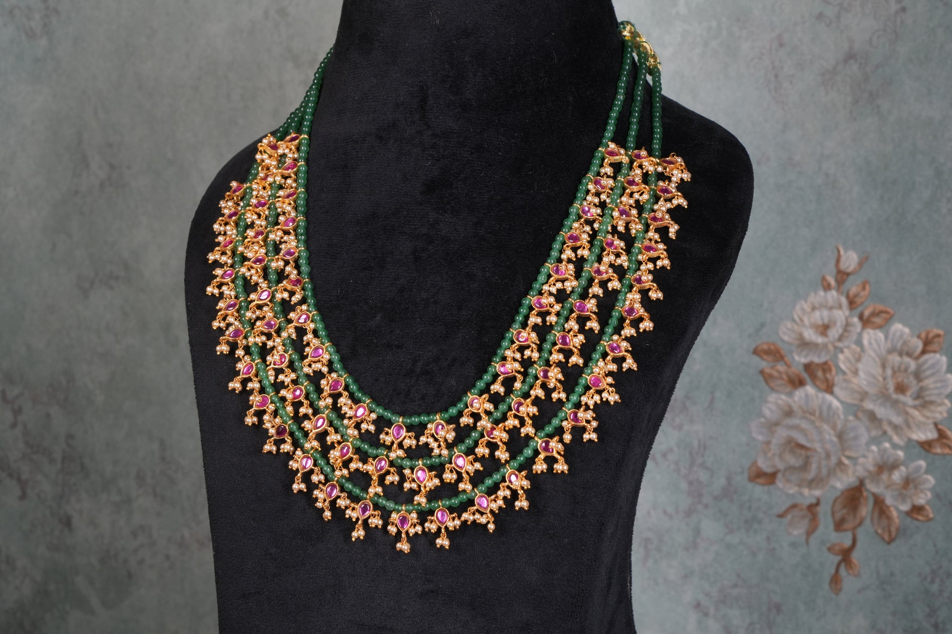Kundan Necklace( 4-9199)(K) - JEWELSTYLE