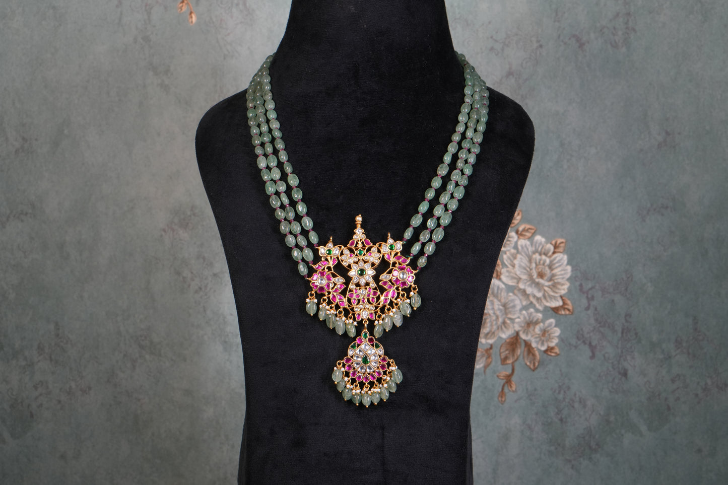 Kundan Pendant Necklace( 4-9201)(K)
