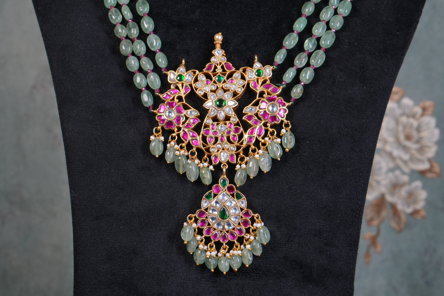 Kundan Pendant Necklace( 4-9201)(K)