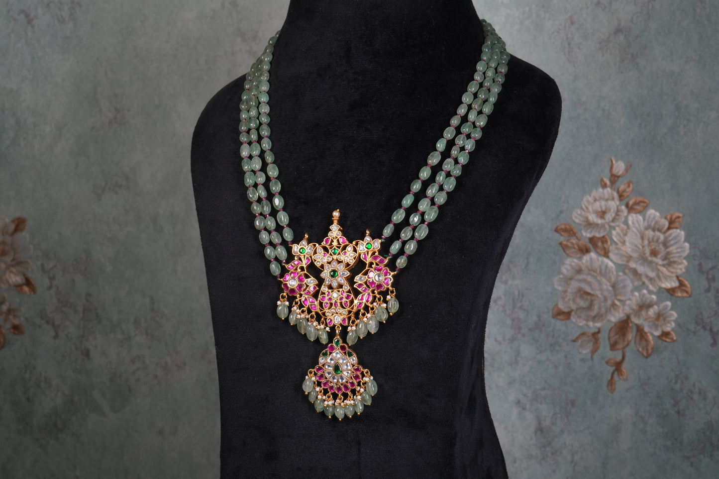 Kundan Pendant Necklace( 4-9201)(K)