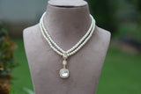 Kundan Pearl Pendant necklace (4-5842)