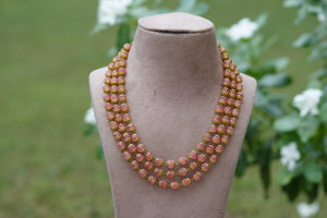 Light Pink Beads Necklace (4-6116)(F)