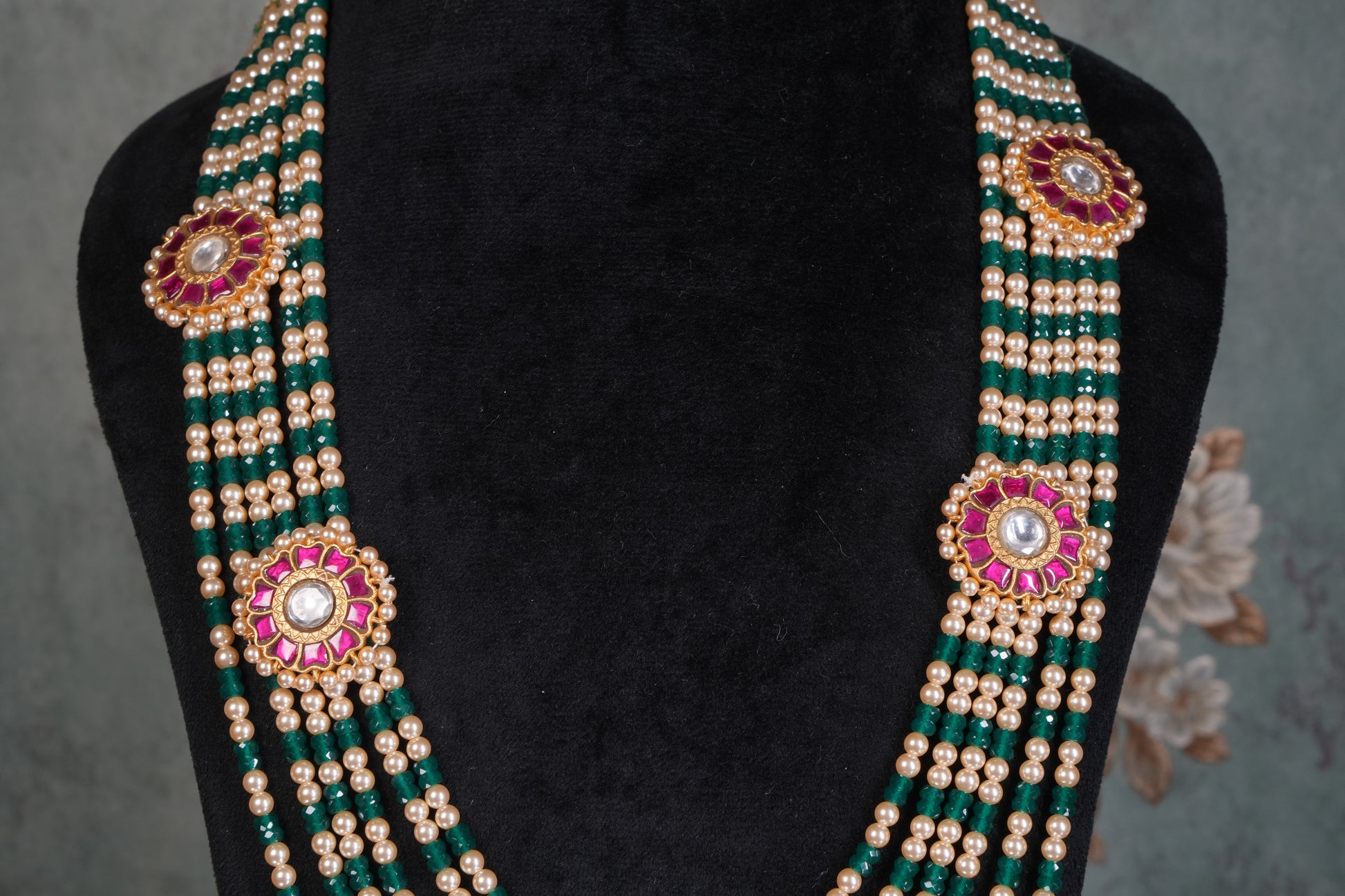 Kundan Necklace( 4-9200)(K) - JEWELSTYLE