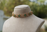 Green Stone Polki Choker Set (4-8641)(B)