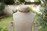 Mint Stone Polki Choker Set (4-8643)(B)