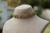 Mint Stone Polki Choker Set (4-8643)(B)