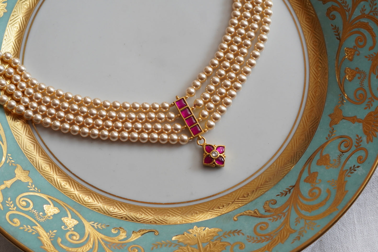 Kundan Necklace (4-7877)(K)(PREORDER)