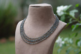 Grey Beads Necklace (4-6118)(F)