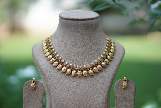 Small mango Necklace set (4-7588)(AK) - JEWELSTYLE