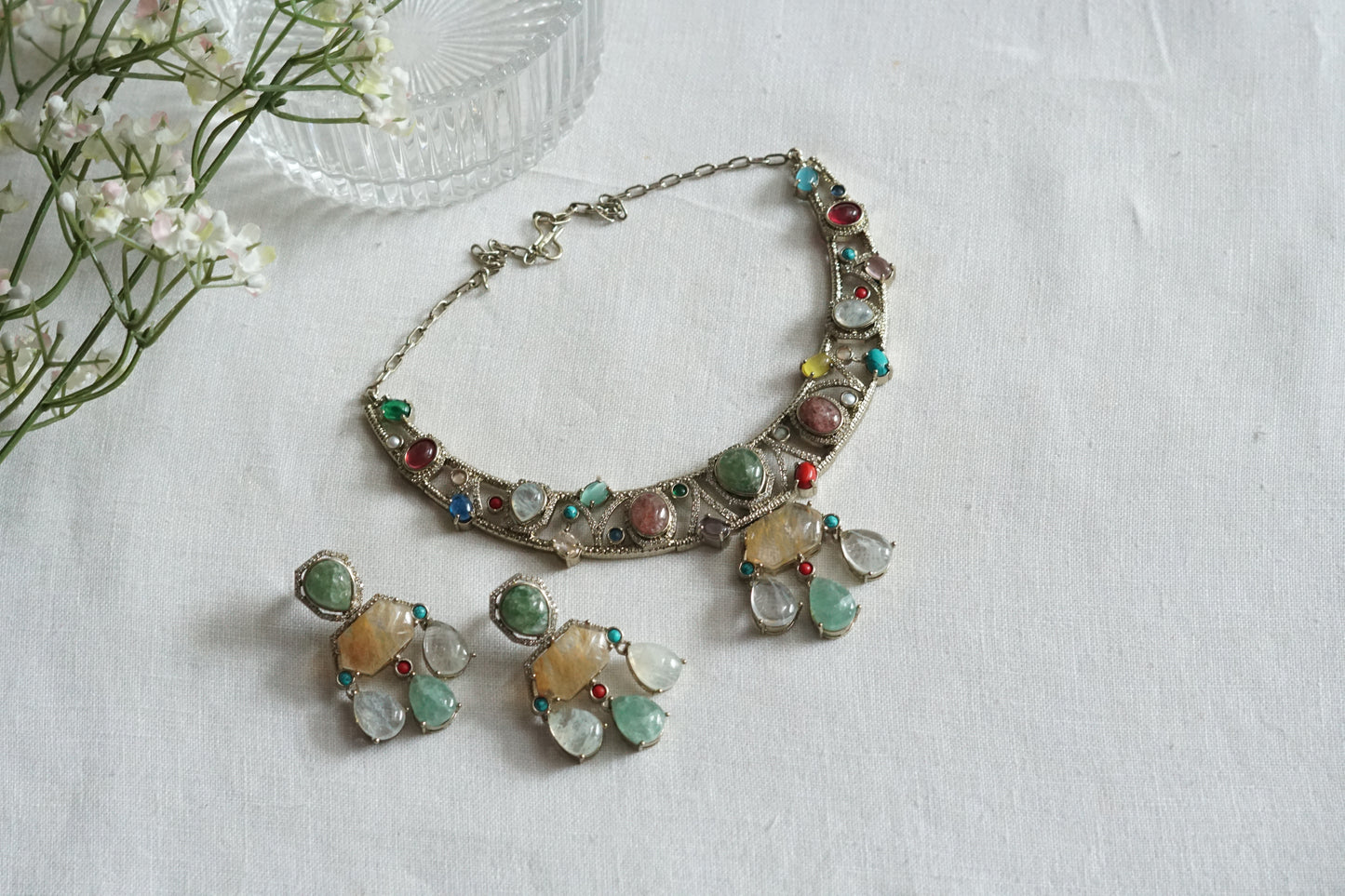 Stone necklace set Set (4-9305)(B)