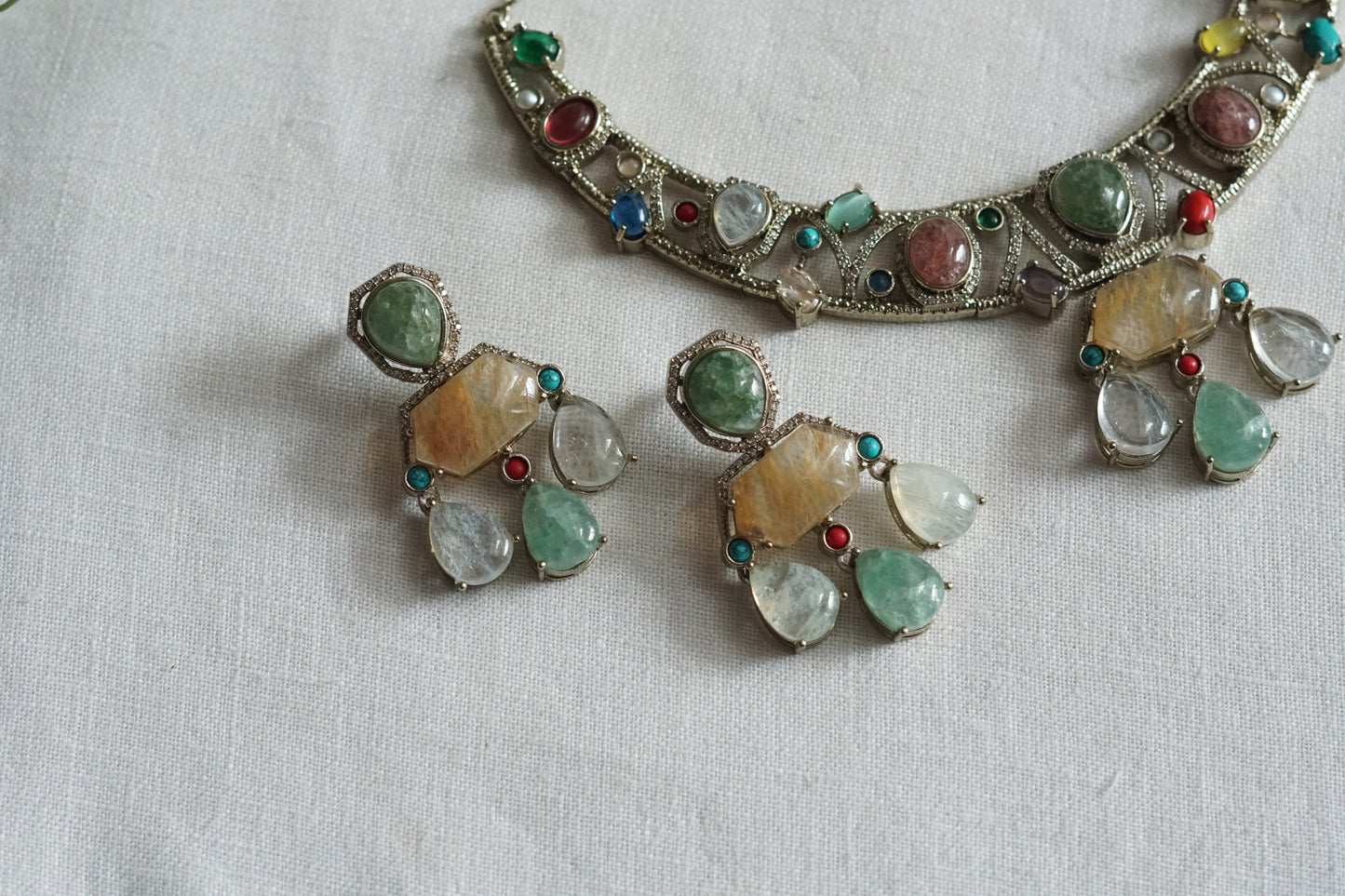 Stone necklace set Set (4-9305)(B)