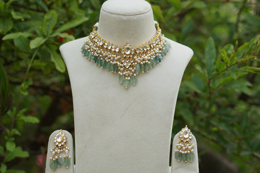 Kundan necklace set (4-8097)(A)(ALREADY DISCOUNTED)