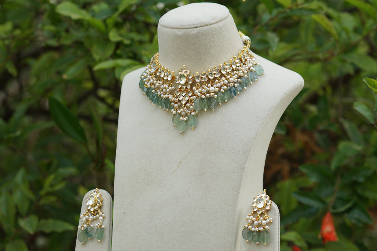Kundan necklace set (4-8097)(A)(ALREADY DISCOUNTED)
