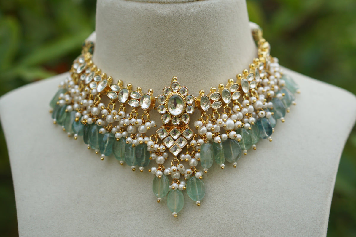 Kundan necklace set (4-8097)(A)(ALREADY DISCOUNTED)