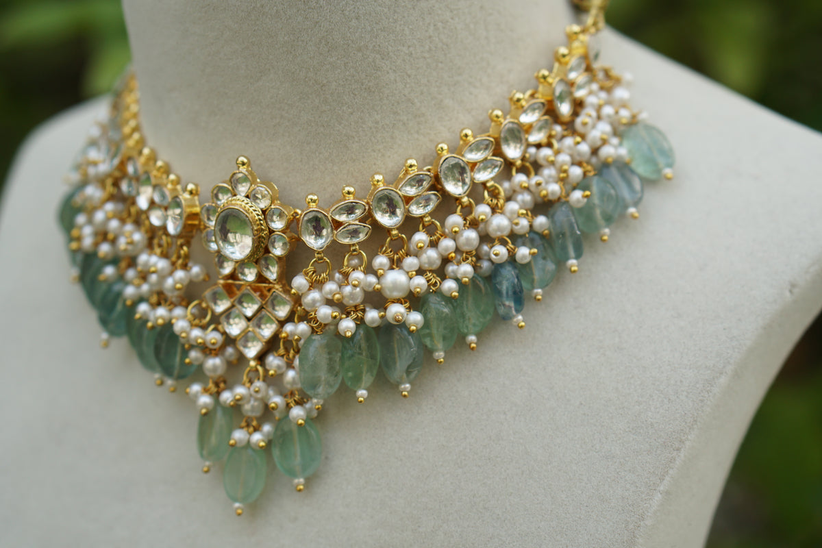 Kundan necklace set (4-8097)(A)(ALREADY DISCOUNTED)