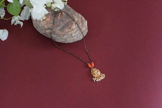 Black Beads coral Pendant (4-9265)(AK)