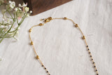 Kundan black beads chain (4-8289)(K)