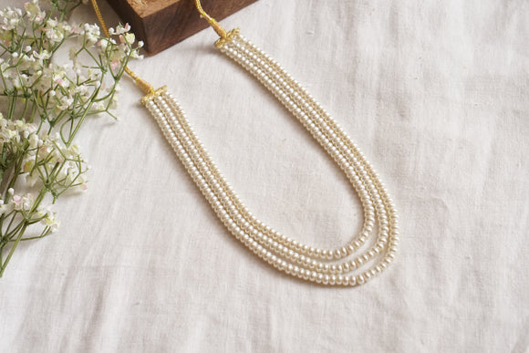 3 line Beads Necklace (4-8311)(F)
