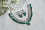 Green Stone Ad Necklace Set (4-9330)(B) (From Turkey)