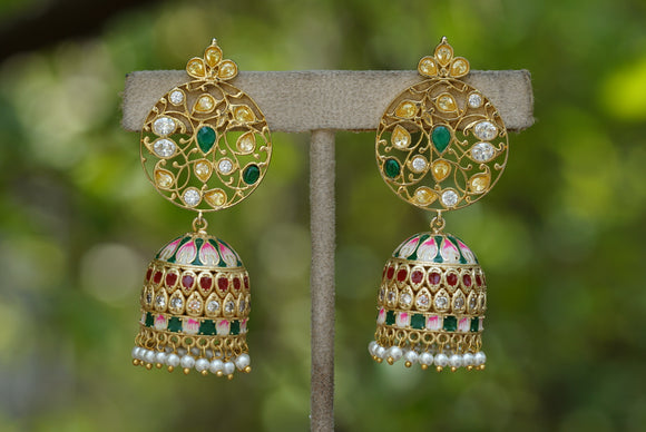 Meenawork Jhumki (1-3672)