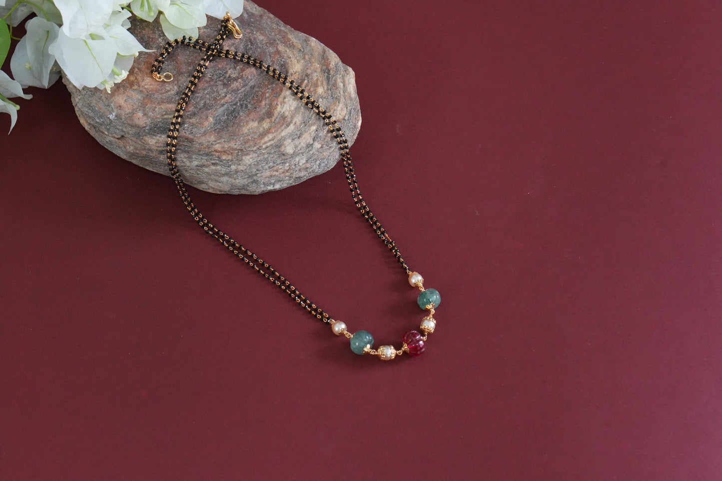 Black Beads Pendant (4-9262)(AK)