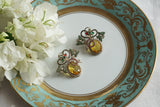 Yellow stone Ad Earrings (1-5322)(B)