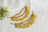 Yellow Beads Earchain (9-274)(A)