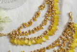 Yellow Beads Earchain (9-274)(A)