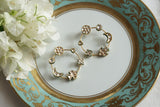 White Kundan Earrings (1-5326)(B)