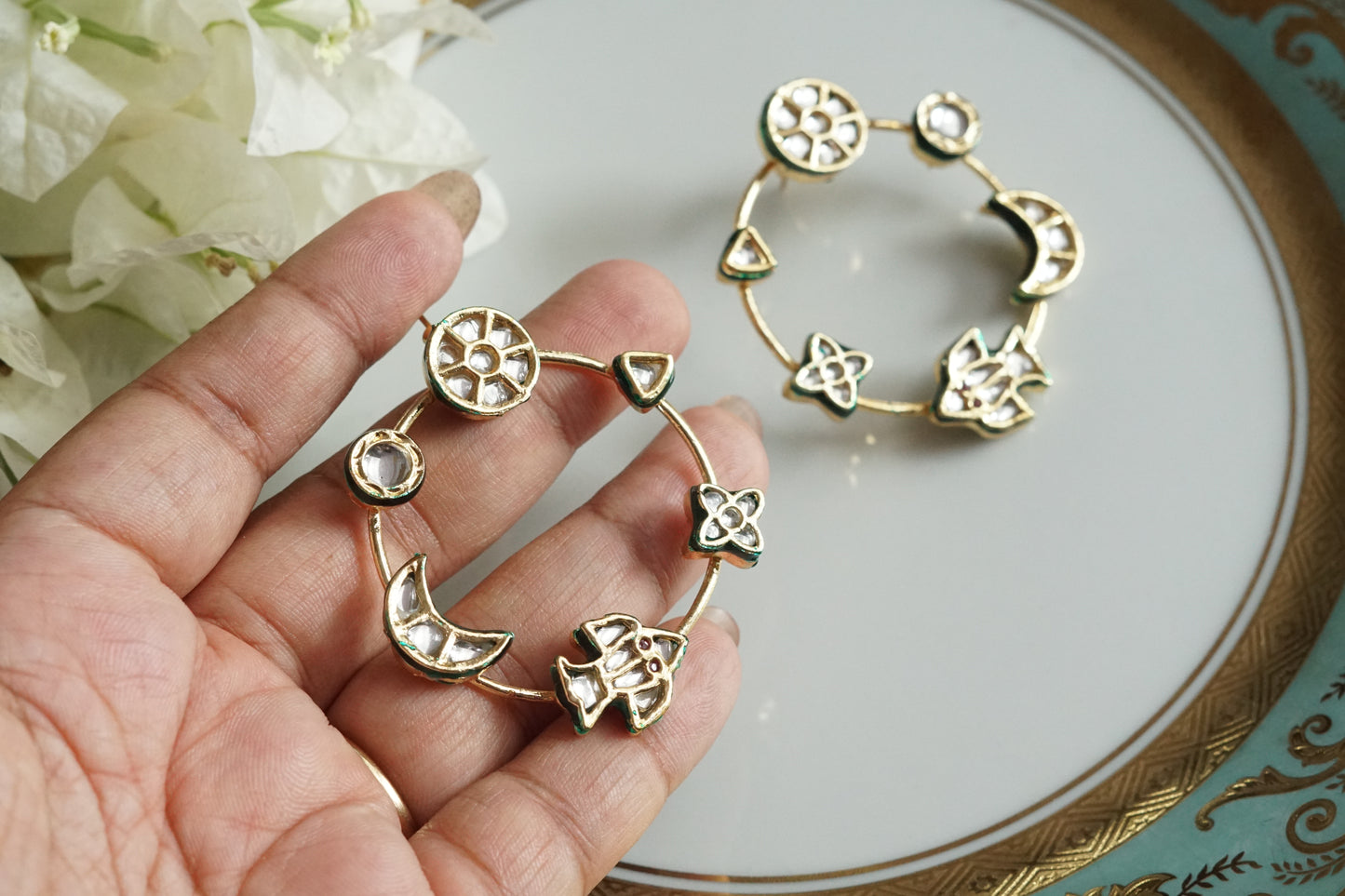 Kundan Earrings (1-5326)(B)