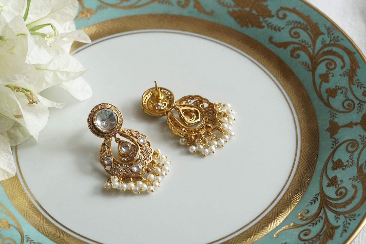 Polki Chandbali Earrings (1-5325)(B)