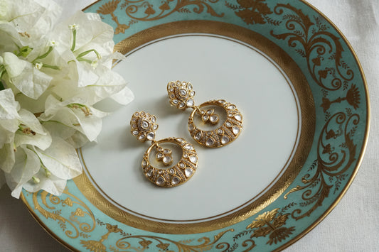 Polki Chandbali Earrings (1-5324)(B)