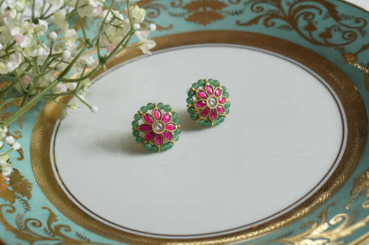Kundan Studs (1-4485)(K) - JEWELSTYLE