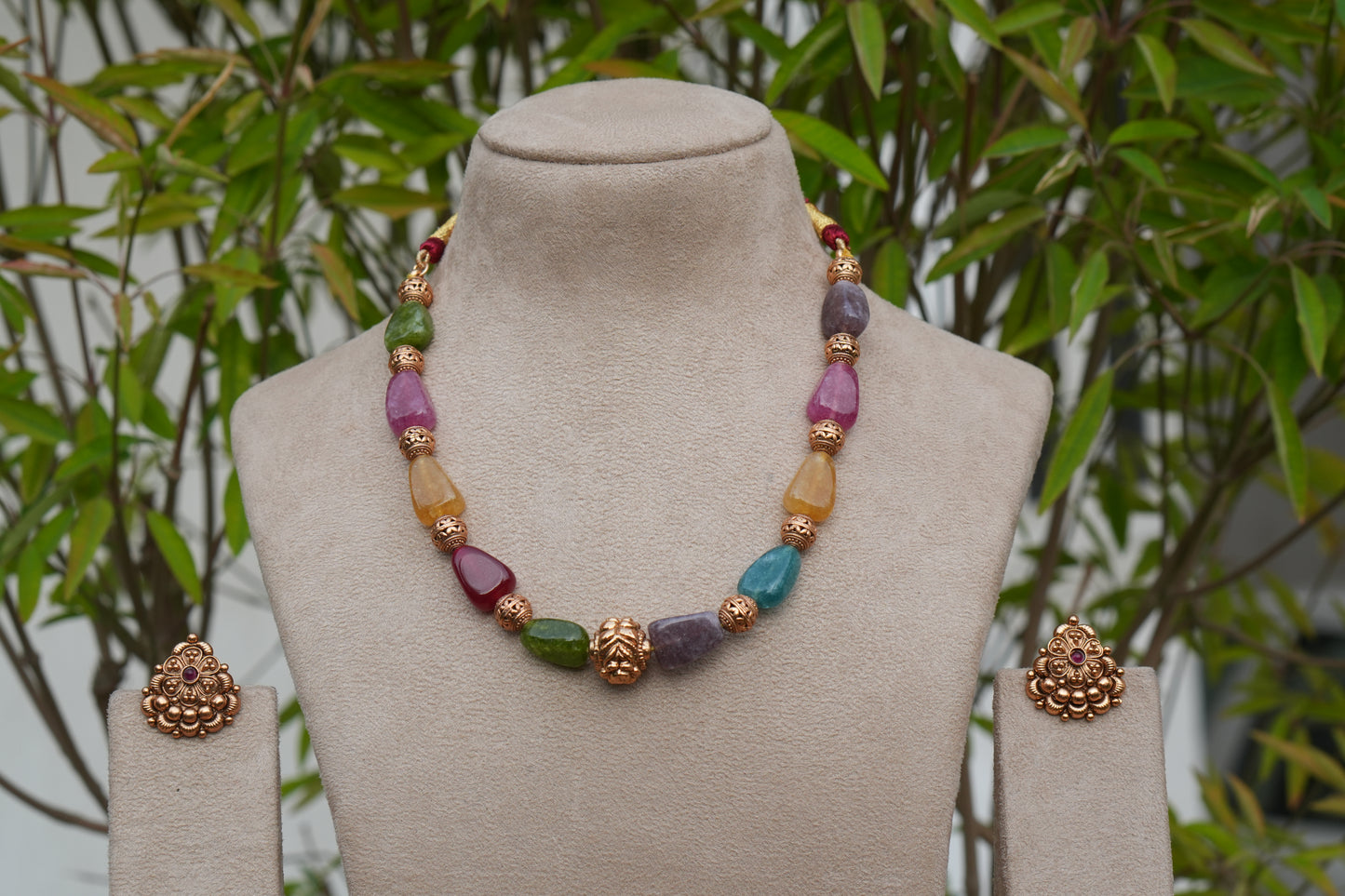 Antique Beads Mala Set (4-9273)(AK)