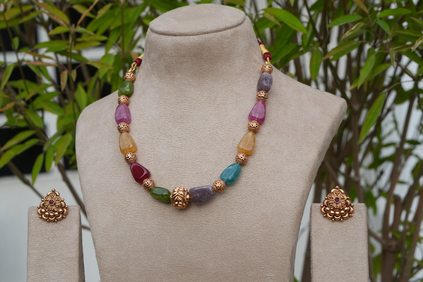 Antique Beads Mala Set (4-9273)(AK)