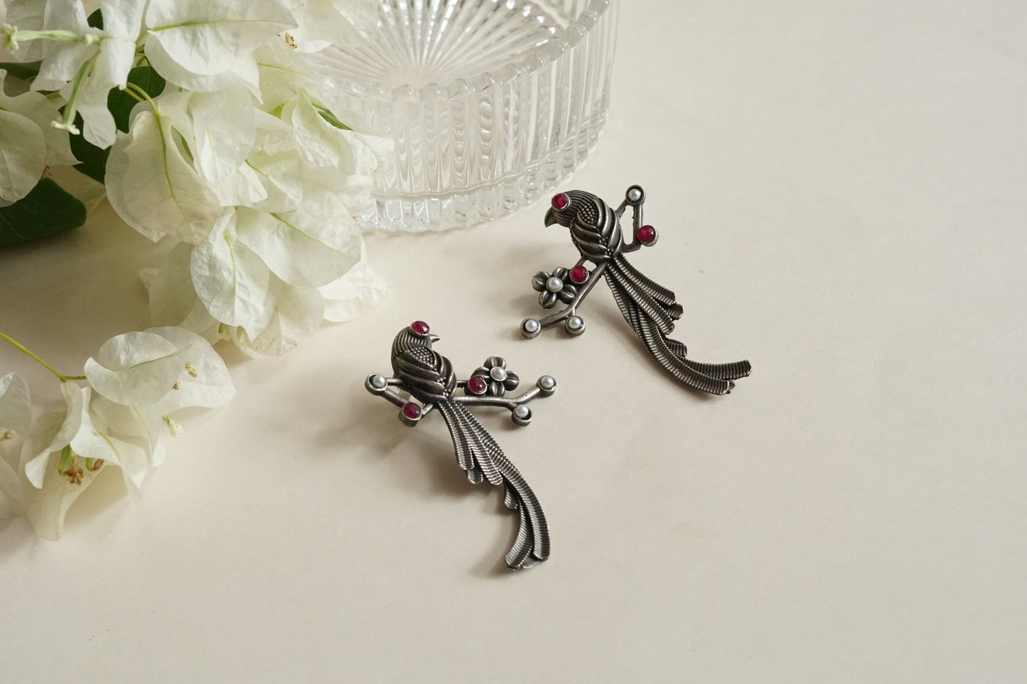 Bird oxidised Earrings (1-5329)
