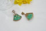 Light green  Stone  Kundan Earrings (1-3978)(K)