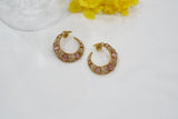 Pink Stone  Kundan Earrings (1-3976)(K)