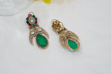 Multistone Kundan Earrings (1-3974)(K)