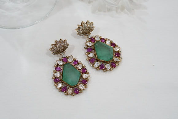 Kundan Earrings (1-3972)(K)