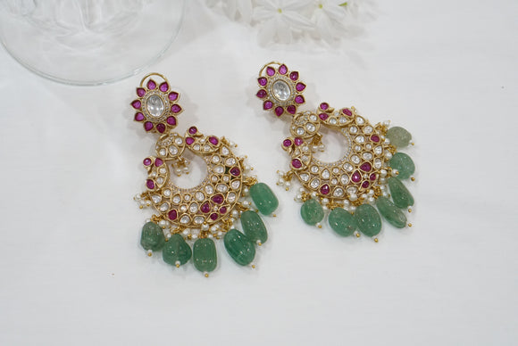 Kundan Earrings (1-3971)(K)