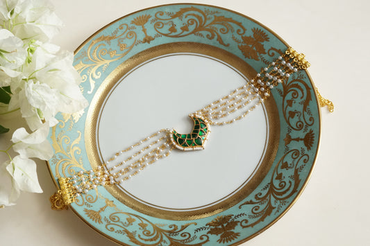 Green Stone Kundan Choker (4-9338)(R)