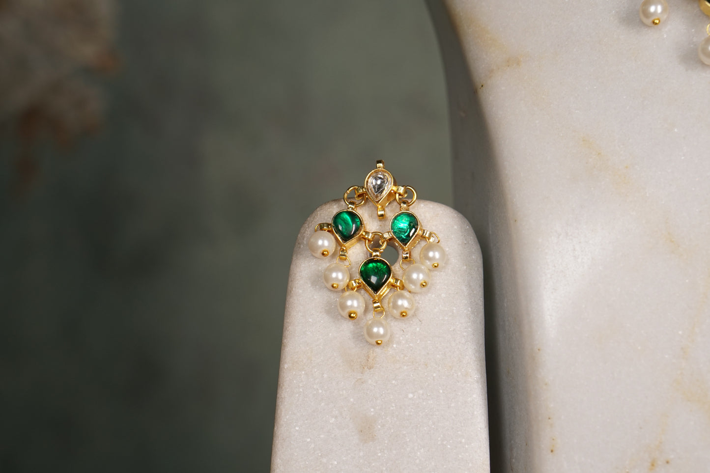 Kundan pearl necklace set (4-8102)