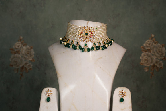 Kundan choker set (4-8103)(R)